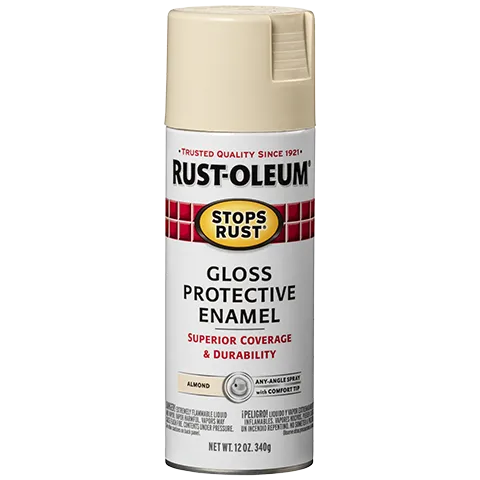 12 OZ Stops Rust Protective Enamel Spray Paint - Gloss Almond