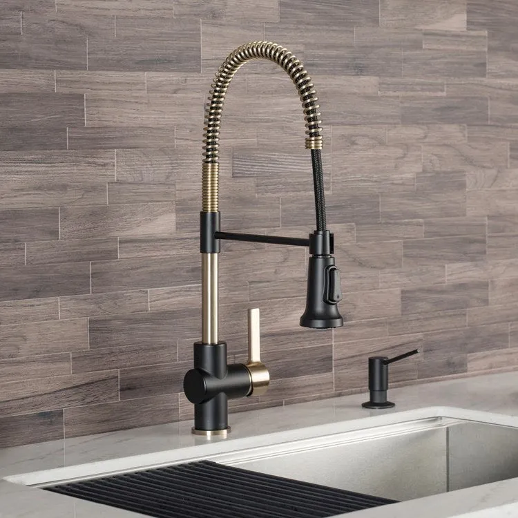 Britt Single Handle Commercial Kitchen Faucet with Dual-Function Sprayer