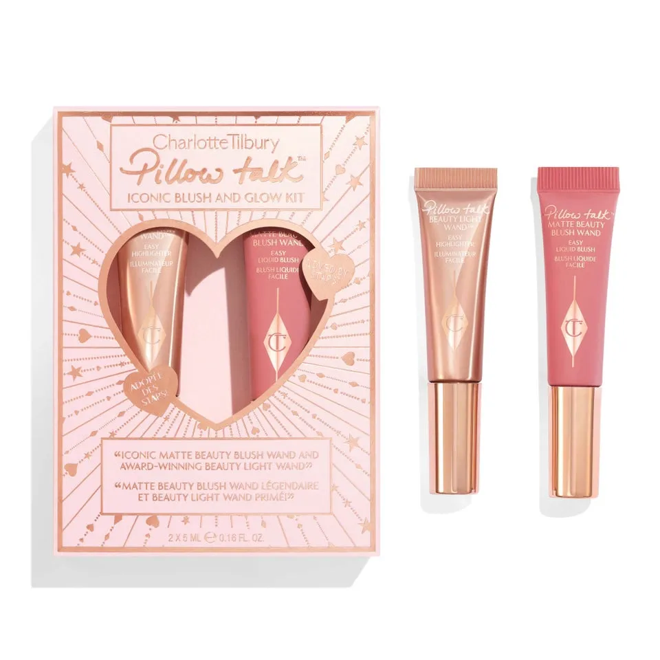 Charlotte Tilbury Pillow Talk Iconic Blush and Glow Highlighter 2X5Ml Kit