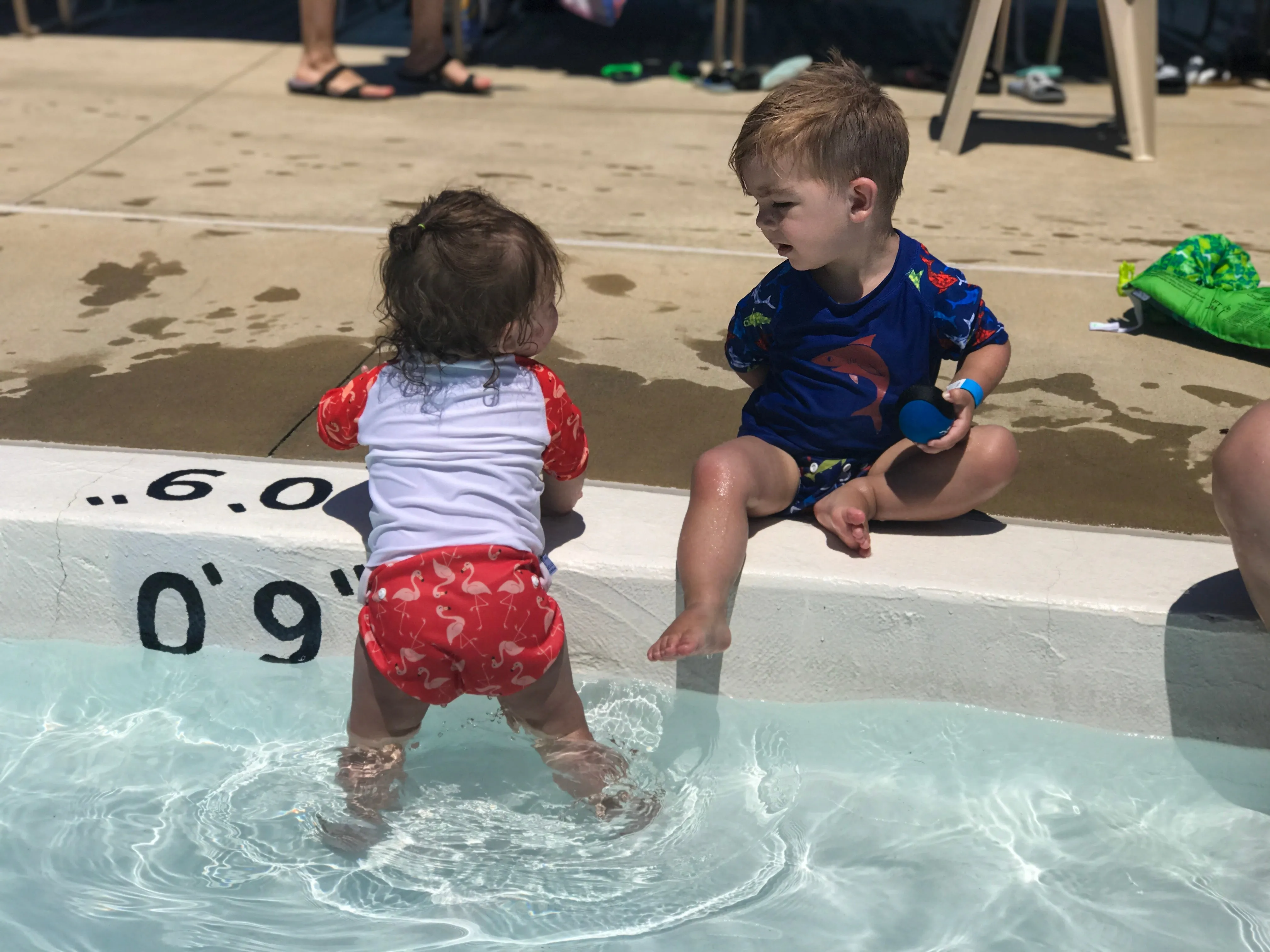 Flamingo Baby Rash Guard, Sun Protective Swim Shirt (Sizes 6M–5T) by Beau & Belle Littles