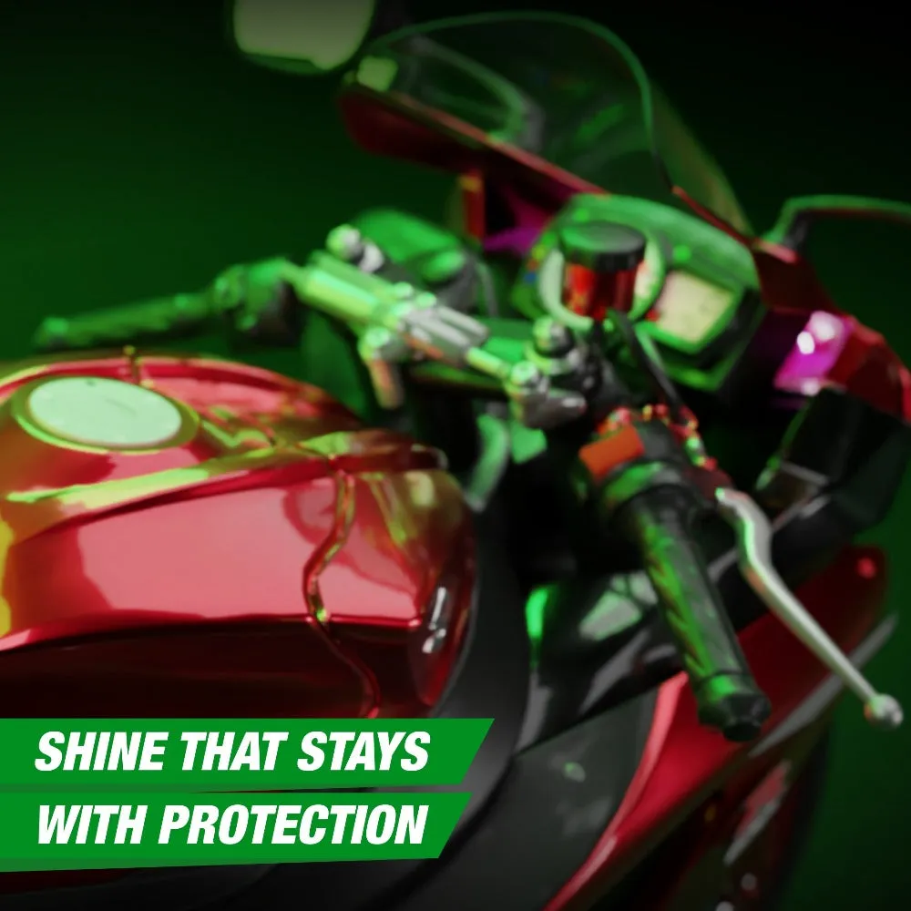Instant Shine Bike Polish 350ml with Microfiber Cloth | All in One Bike Polish for Restoring Showroom Look of Bikes & Scooters