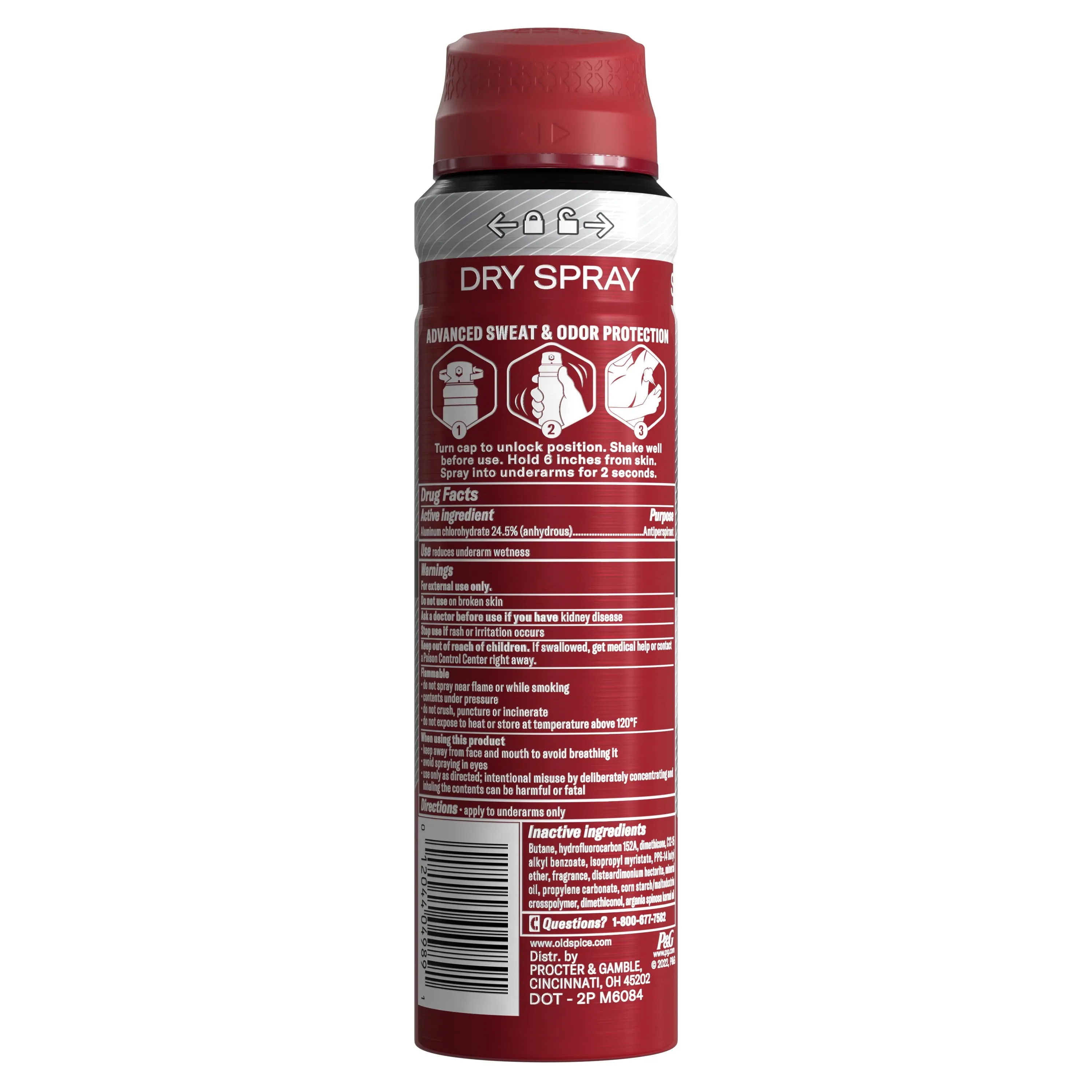 Old Spice Men's Antiperspirant Deodorant Invisible Dry Spray, Swagger Scent, 4.3oz