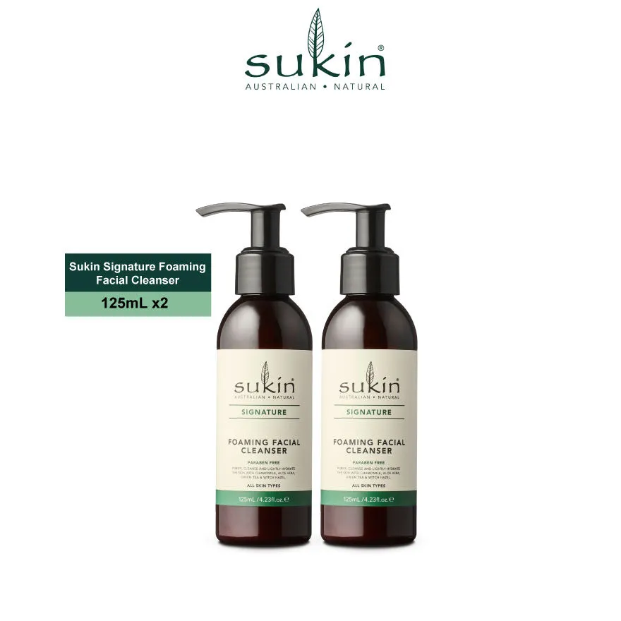 Sukin Signature Foaming Facial Cleanser 125ml (Bundle of 2)